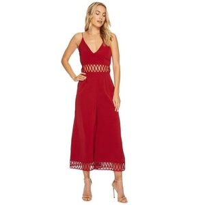 KEEPSAKE RED WHISPER JUMPSUIT NWT